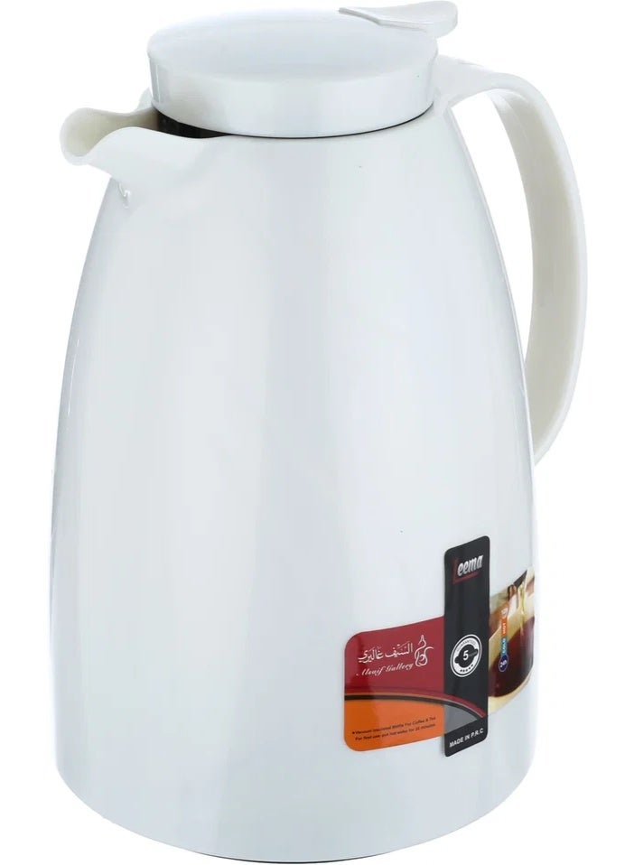 LEEMA Thermos, 1.5 liters, compressor, thermal glass inner container, plastic outer shell - pearl - Image 2