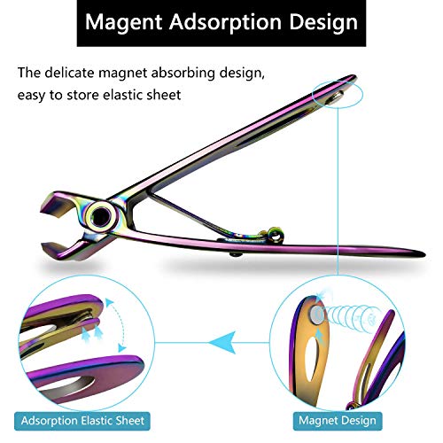 Beauté Secrets Luxury Nail Cutter Set With Nail Filer, Fingernail & Toenail Clipper with Sharp and Sturdy Blade, Premium Stainless Steel Nail Set with 17mm Wide Jaw Opening for Thick Nails (Rainbow) - Image 3