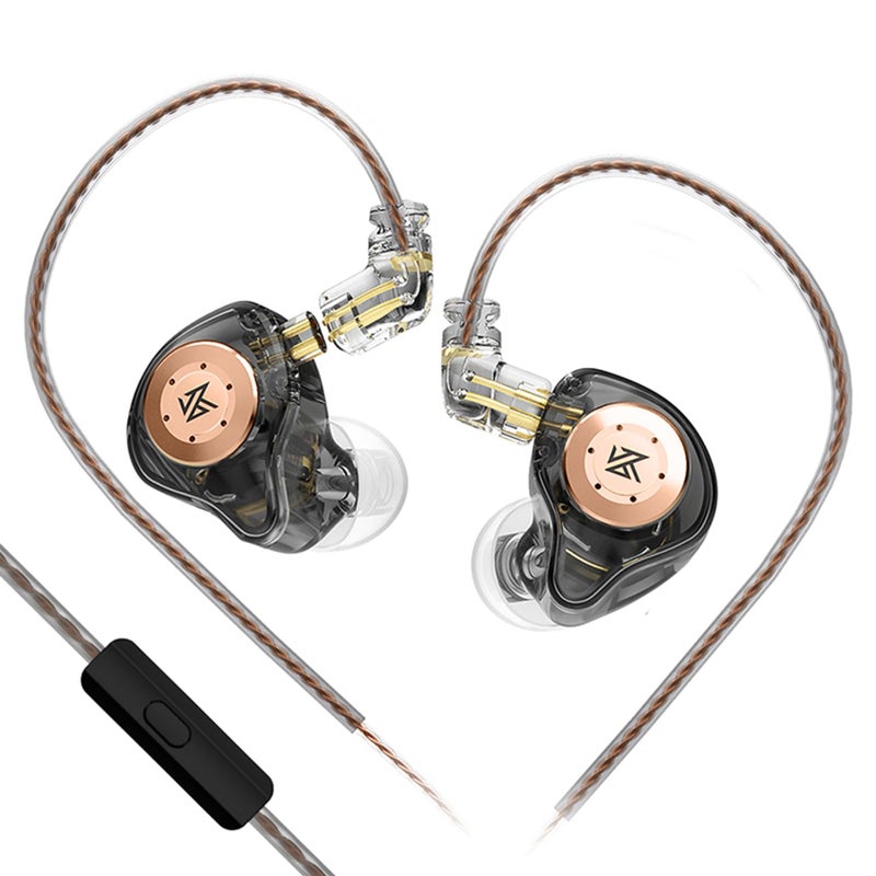 keephifi سماعات كيبهاي فاي KZ EDX برو داخل الأذن مع ميكروفون سماعات رأس سلكية ستيريو هاي فاي سماعات أذن سلكية مزدوجة DD IEM سماعات أذن مع كابل قابل للفصل للموسيقيين وعشاق الصوت (أسود، مع ميكروفون) - Image 1