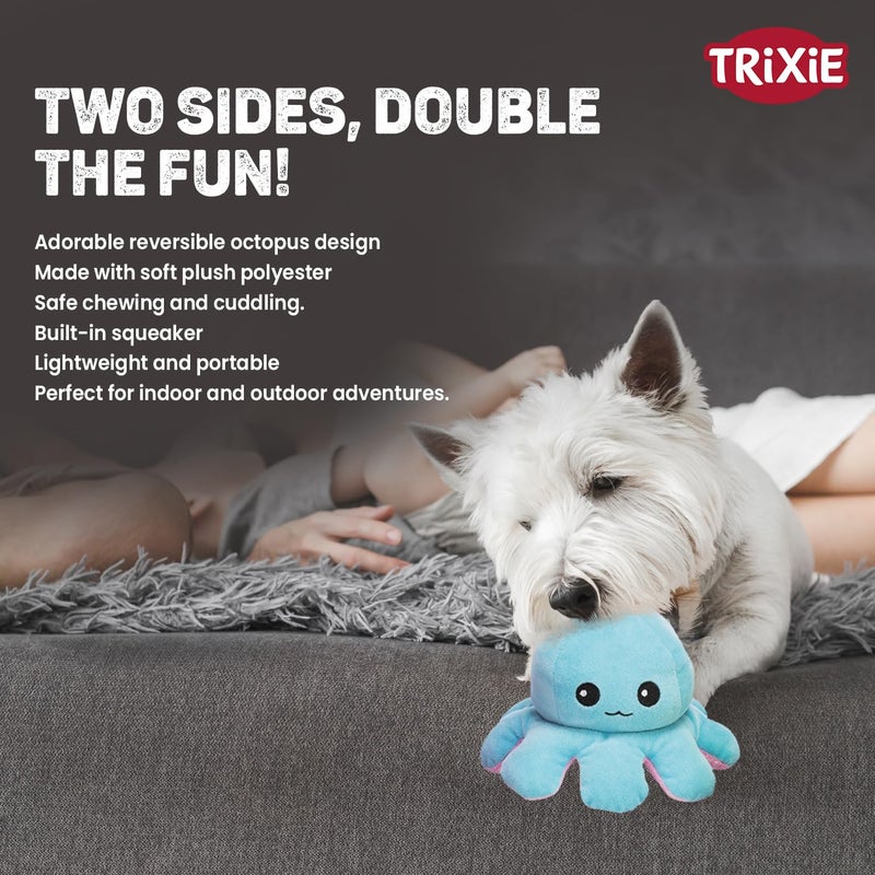 Trixie Reversible Octopus Plush Toy for Dogs, Soft Toy, Polyester Material, 19 cm (Get Any 1 Color) - Image 3