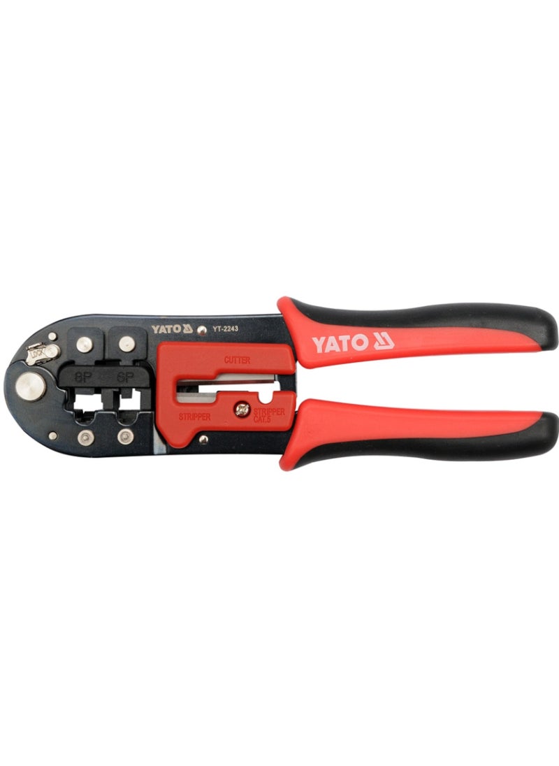 Yato YATO Ratchet Crimping Plier Telephone/Data 200mm RJ45/RJ11 YT-2243 