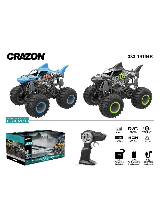 Crazon 2.4G 1:16 Oversize Wheel Cross-Road – Toy Vehicle for Kids Ages 3+