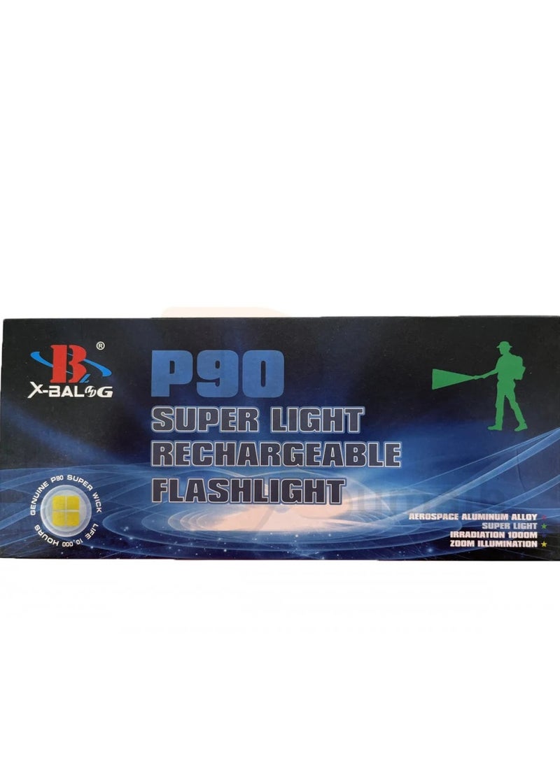 P90 Rechargeable Flashlight With 3 Lighting Modes and Water Resistant - Image 5