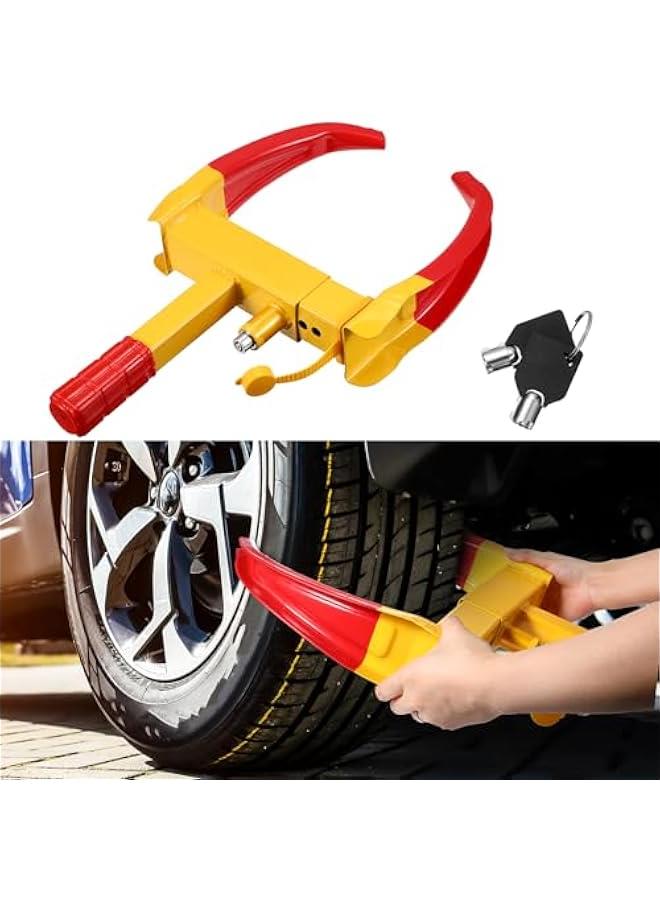 Aoriher Wheel Lock for Cars, Heavy Duty Trailer Wheel Lock Universal Security Anti Theft Tire Clamp for Vehicles Boot Camper SUV ATV Boat Motorcycle Deterrent(1 Pcs) - Image 1