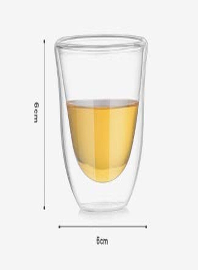 Baskety Glass Coffee Mugs - 70ML Double Walled Insulated Mug, Perfect for Latte, Americano, Cappuccinos, Tea Bag, Wine, Beverage. (Pack of 4) - Image 2