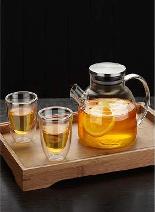 Baskety Glass Coffee Mugs - 70ML Double Walled Insulated Mug, Perfect for Latte, Americano, Cappuccinos, Tea Bag, Wine, Beverage. (Pack of 4) - Image 3