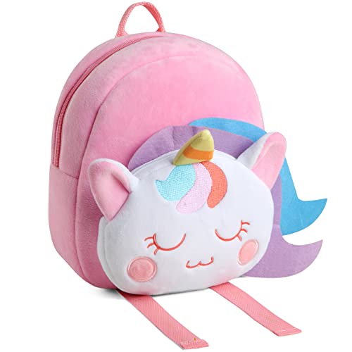 VASCHY Baby Daypack Backpacks, Smiling Unicorn, Small - Image 1