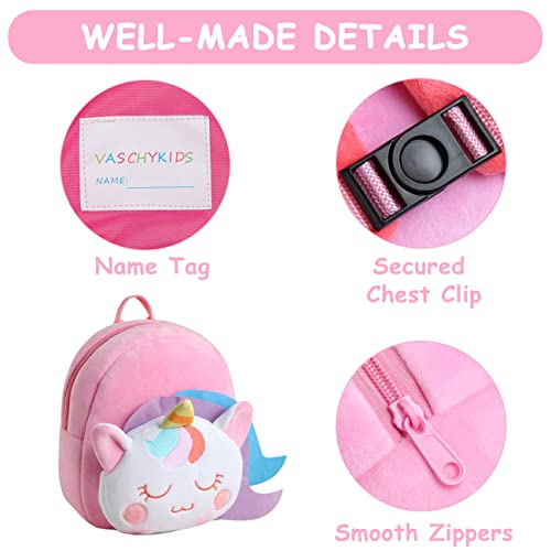VASCHY Baby Daypack Backpacks, Smiling Unicorn, Small - Image 3