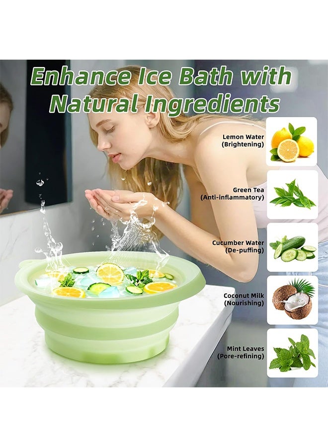 Lemon Ice Face Bowl, Puffiness Relief, Skin-Soothing Ice Basket with Built-In Ice Tray, After Sun Care, Quick Cooling Foldable Design for Enjoying a Refreshing Ice Bath Experience - Image 2