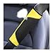 BESULEN Car Seat Belt Pads Cover 2 Pack Leather Mesh Universal Seatbelt Shoulder Strap Protector Soft Harness Pad Safety Belt Cover for Comfortable Driving Car Interior Accessories Yellow - Image 2
