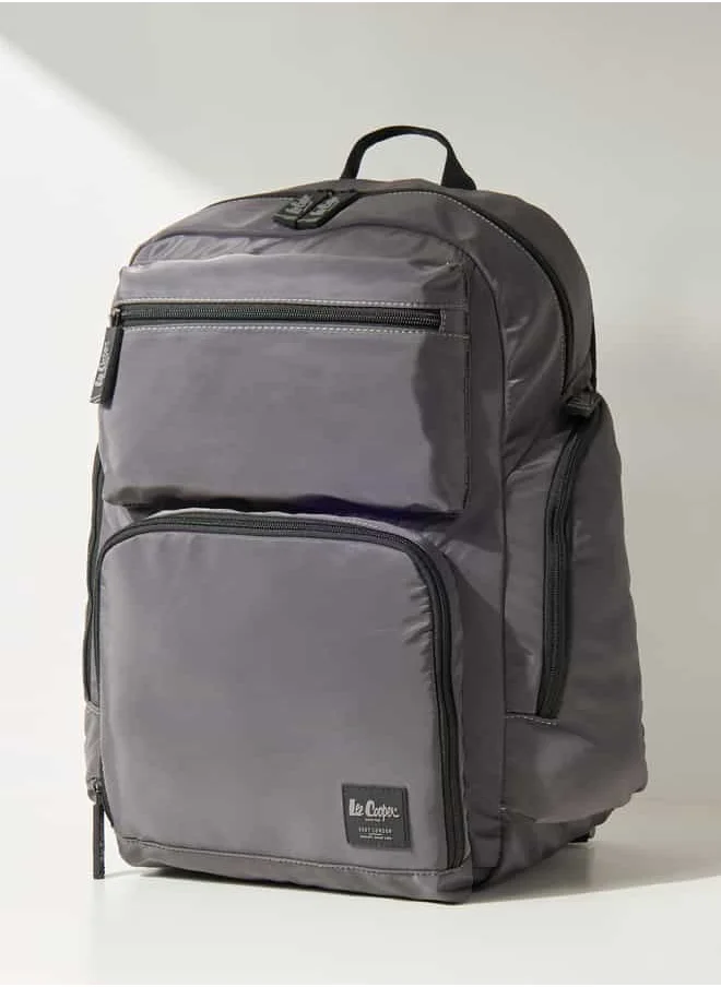 لي كوبر Men Solid Backpack with Adjustable Straps and Zip Closure - 14x46x31 cm