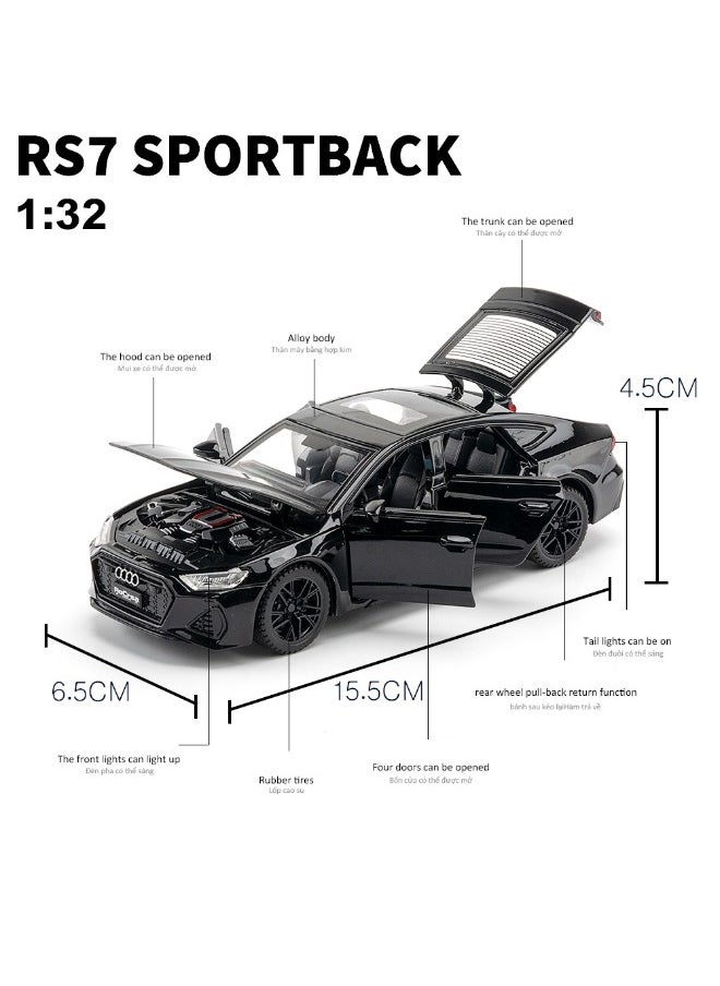 1:32 سبيكة تحصيل سيارة أودي RS7 نموذج لعبة، دييكاست سبائك الزنك RS7 التراجع لعبة سيارة قابلة للجمع، الصوت والضوء نموذج سيارة التراجع للأطفال صبي فتاة هدية 15.5 سم * 6.5 سم * 4.5 سم - pzsku/Z9E1418FAEFCB8F9403BBZ/45/_/1710871855/08e57478-1dd2-4803-8b3e-4be474f43480