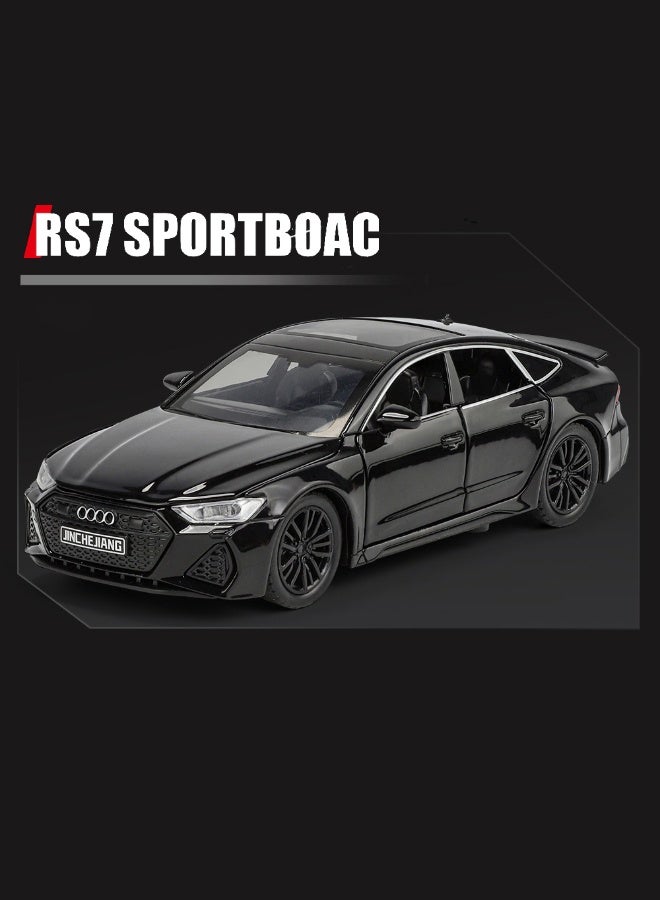 Model car 1:32 Alloy Collectible Audi RS7 Car Model Toy, Diecast Zinc Alloy RS7 Pull Back Collectible Toy Car,  Sound and Light Pull Back Model Car for Kids Boy Girl Gift 15.5cm*6.5cm*4.5cm - Image 4