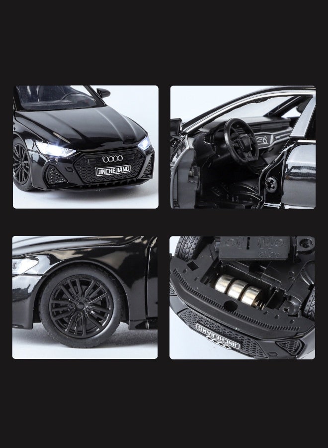 Model car 1:32 Alloy Collectible Audi RS7 Car Model Toy, Diecast Zinc Alloy RS7 Pull Back Collectible Toy Car,  Sound and Light Pull Back Model Car for Kids Boy Girl Gift 15.5cm*6.5cm*4.5cm - Image 5