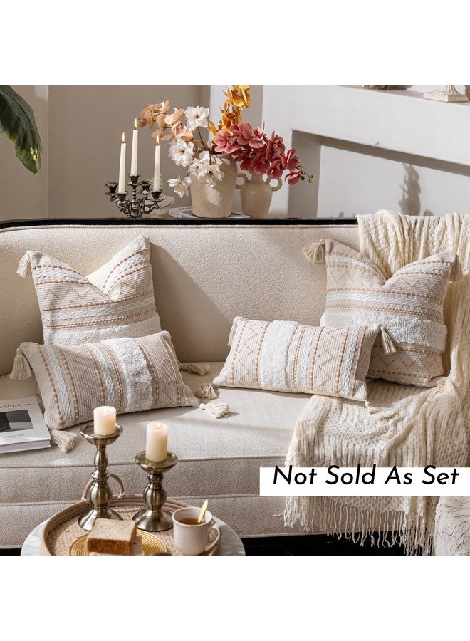 BlissBlush BlissBlush Decorative Lumbar Throw Pillow Cover 12x20 Cream Neutral White Rectangular Boho Accent Pillowcase Farmhouse Cushion for Couch Sofa Bedroom Living Home Décor (Cover ONLY, Pack of 1) - Image 4