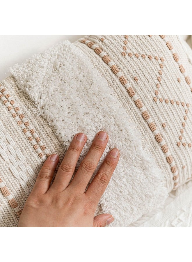 BlissBlush BlissBlush Decorative Lumbar Throw Pillow Cover 12x20 Cream Neutral White Rectangular Boho Accent Pillowcase Farmhouse Cushion for Couch Sofa Bedroom Living Home Décor (Cover ONLY, Pack of 1) - Image 3