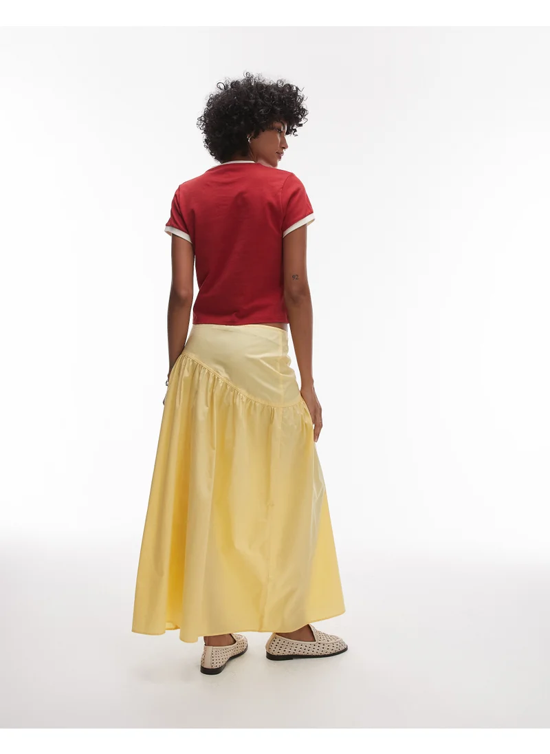 توب شوب Poplin Full   Curved Dropped Waist Skirt