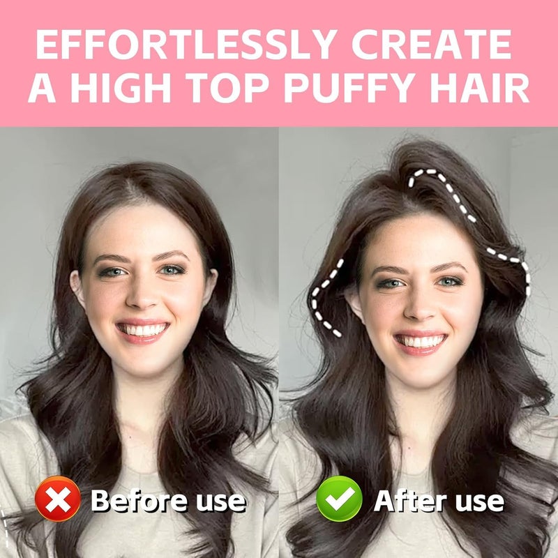 Branbox 2PCS Volumizing Hair Clips for Women, Hair Volume Clip Styling Tools Volumizing Comb for Fluffy Bangs Clips for Root Lift Hair Styling Tools, Root Booster Clips, Rose Red - Image 2