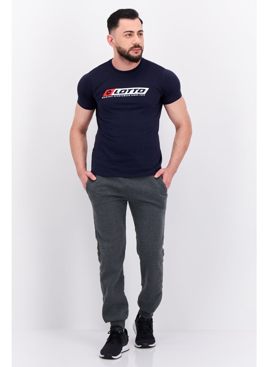 LOTTO Men Sportswear Fit Short Sleeve Outdoor T Shirt, Navy  - Image 4