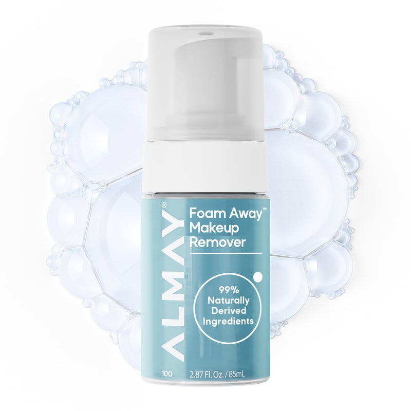 Almay Foam Away Makeup Remover, Gentle Face Cleanser, Hypoallergenic Face Wash, Cruelty-Free Skincare, Vegan, 100, 2.87 fl oz - Image 1