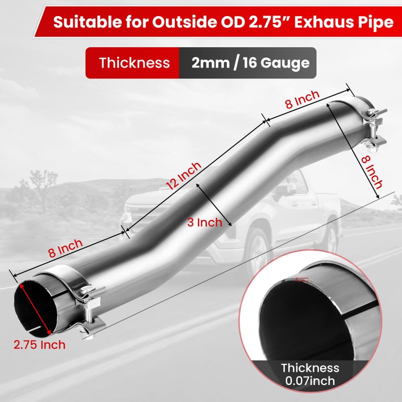 Redants Performance Exhaust Muffler Bypass Kit Fit for 2014-2021 Chevrolet Silverado 1500 and 2014-2021 GMC Sierra 1500, Perfect Exhaust Sound, Easy to Install - Image 4