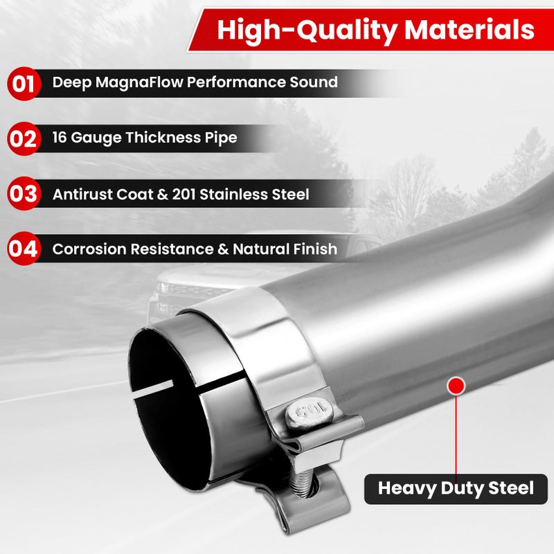Redants Performance Exhaust Muffler Bypass Kit Fit for 2014-2021 Chevrolet Silverado 1500 and 2014-2021 GMC Sierra 1500, Perfect Exhaust Sound, Easy to Install - Image 5