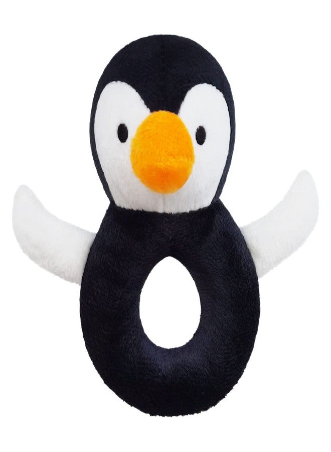 Doindute Baby Penguin Soft Rattle Toy, Penguin Plush Infant Shaker Rattle Easy-Grasp Stuffed Animal Toy, Gifts for Newborns Babies Toddlers Boys Girls, Black&White, 5 Inches - Image 1