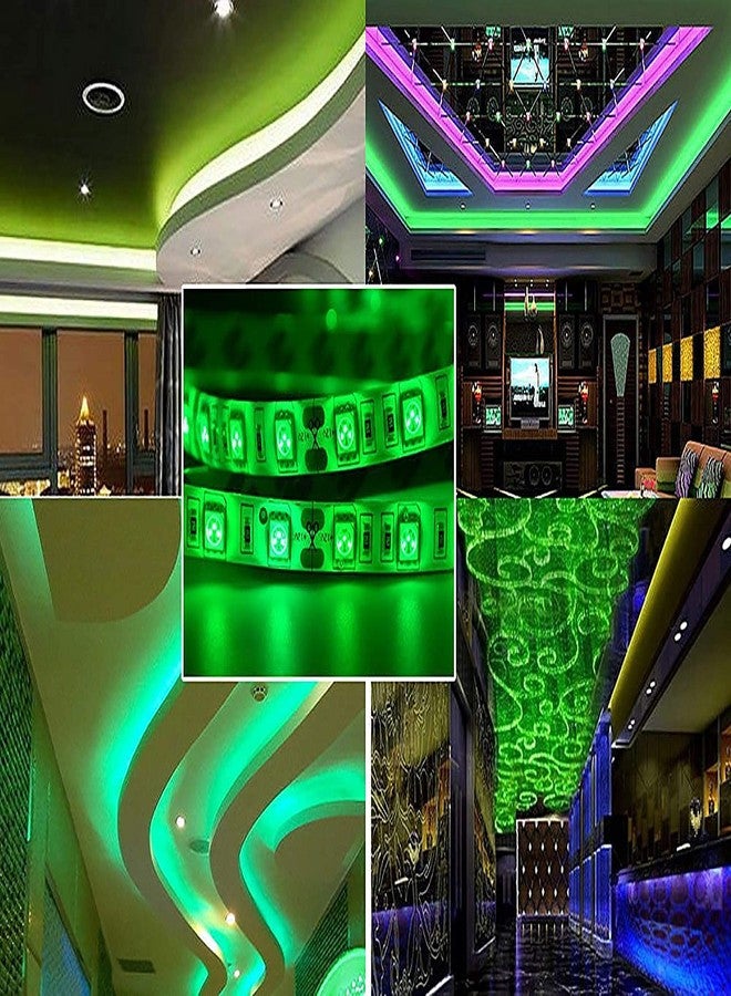 ascension 5 Meter Waterproof 50-50 LED Strip Light Ceiling Adhesive Strip Light Driver Included (Green) - Image 5