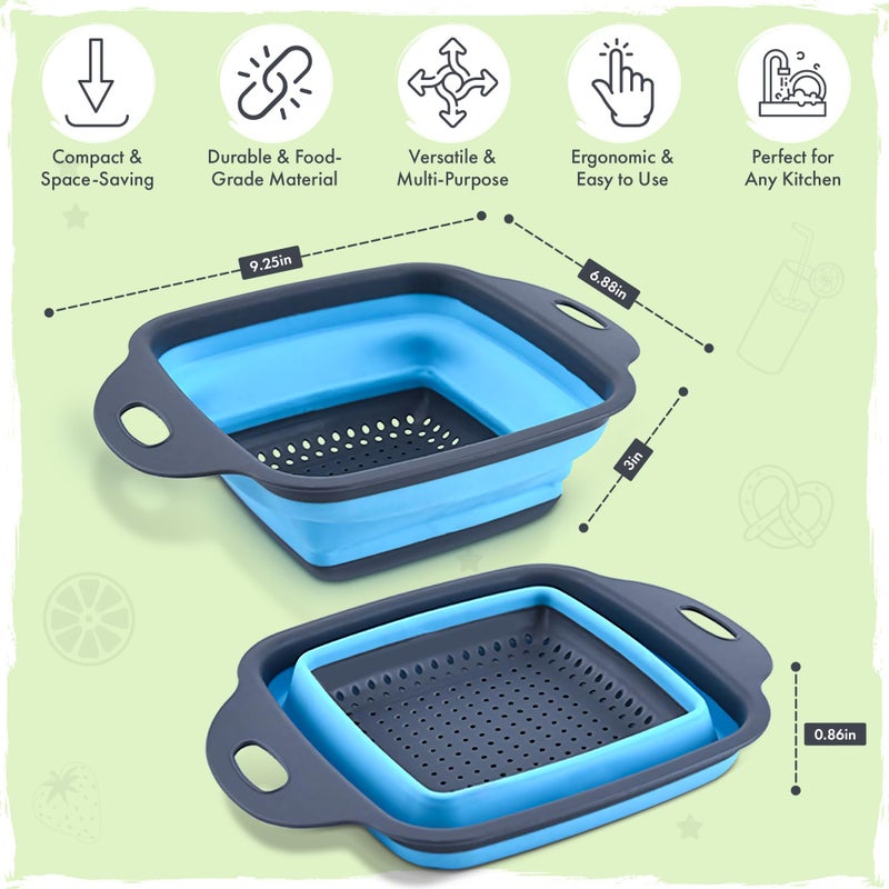 Trendsettings Silicone Collapsible Colander Sink Colander Collapsible Camping Versatile Collapsible Strainer Sink strainer basket over Sink Strainer - Image 3