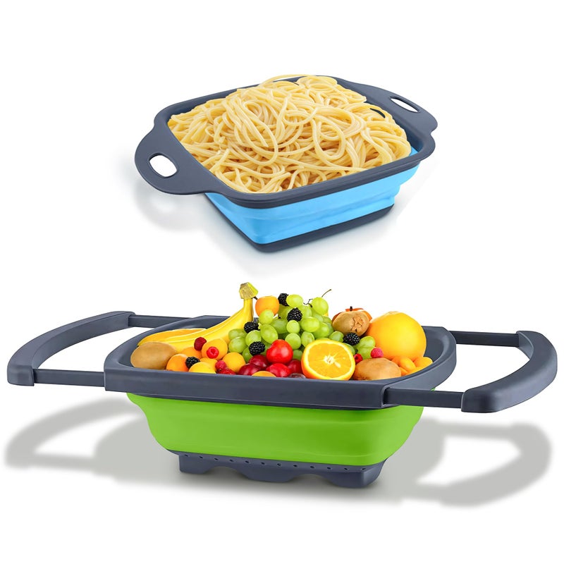 Trendsettings Silicone Collapsible Colander Sink Colander Collapsible Camping Versatile Collapsible Strainer Sink strainer basket over Sink Strainer - Image 1