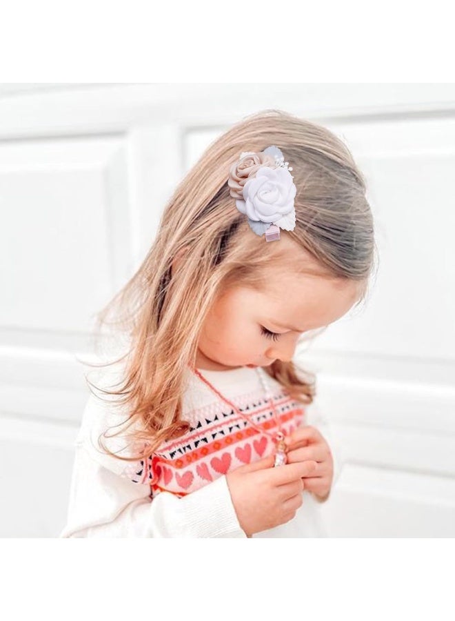 BFNAAgirl Flower Hair Clip BFNAAgirl Baby Girl Hair Bows Hair Accessories Alligator Clips for Infants Toddlers Gift (one size, flower8265) - Image 4
