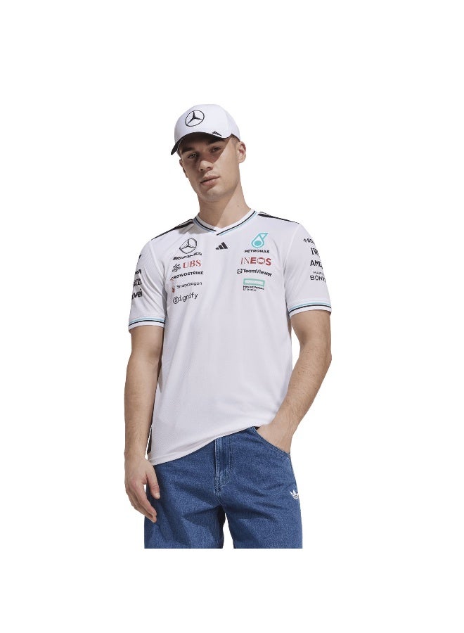 adidas مير در جيسيو ام وايت موتورسبورت جيرسي للرجال XS  - Image 2