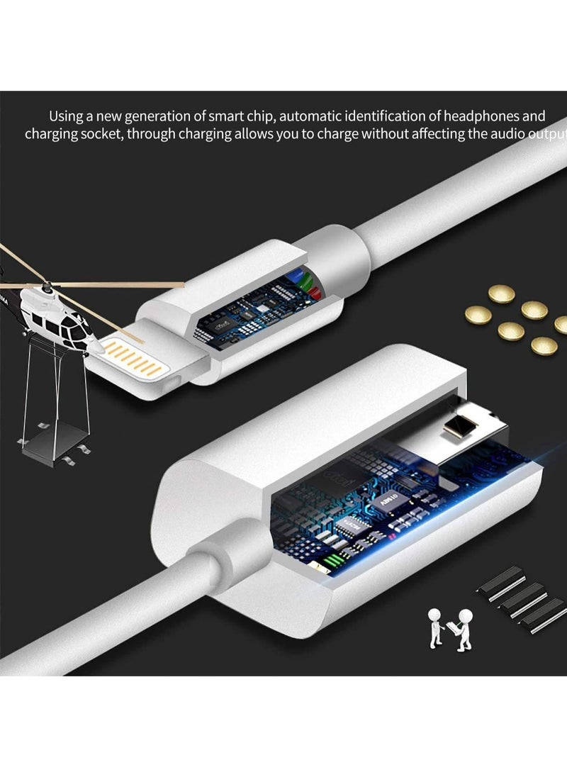 ELTRAZONE Headphone Adapter Lightning to Audio Jack and Charger Extender Earphone Charging Splitter for iPhone 11 12Mini pro max XS XR X SE2 7 8Plus for ipad Air Cable Converter  - Image 3