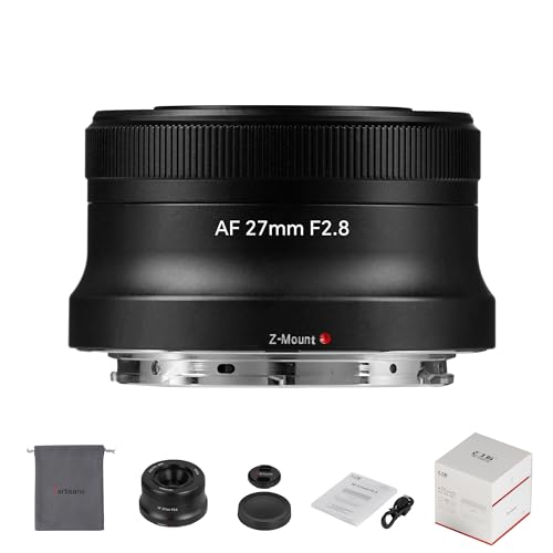 7artisans AutoFocus 27mm F2.8 APS-C Frame Lens,F2.8 Large Aperture,Support Automatic/Manual Aperture and Face/Eye Recognition, Compatible for Nikon Z Mount Z50/Z30