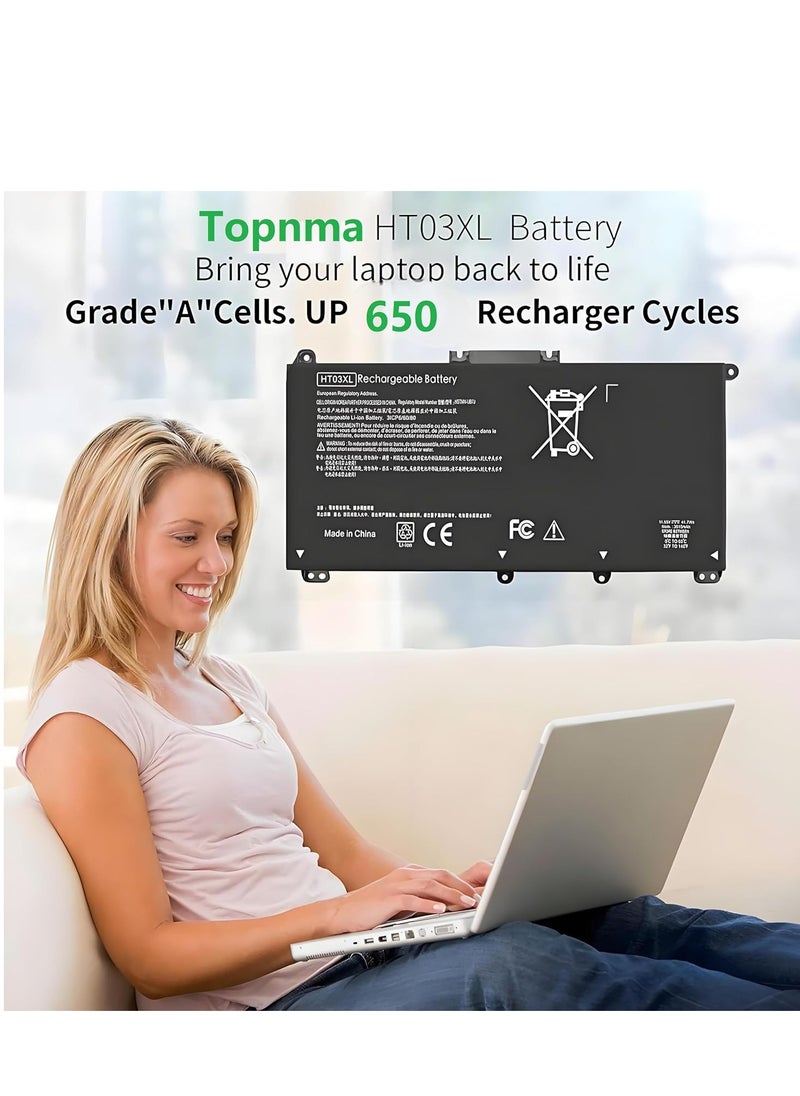 Generic HP Pavilion HT03XL Laptop Battery L11119-855 15-DA 15-DB 15-DW 15-CS 15-DY 17-by 17-CA -da0014dx 15-cs005 3 cl 3cl 3cl 15-dw0043dx 15t-dw100 15z-cw100 11.55v lithium  - Image 3