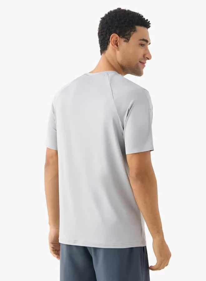 Kappa Kappa Logo Detail Crew Neck T-shirt with Short Sleeves