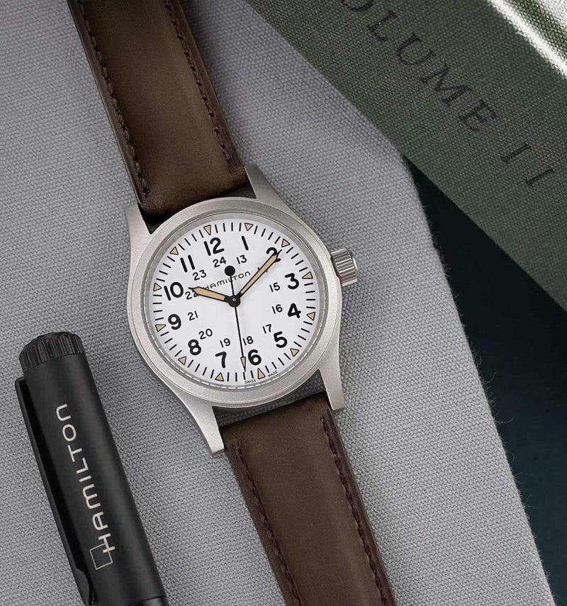 Ritche حزام ساعة جلدية سريع الإطلاق من ريتشي 18 مم 19 مم 20 مم 21 مم 22 مم 23 مم 24 مم، بني إسبريسو وفضي، 22 مم، عتيق - Image 2