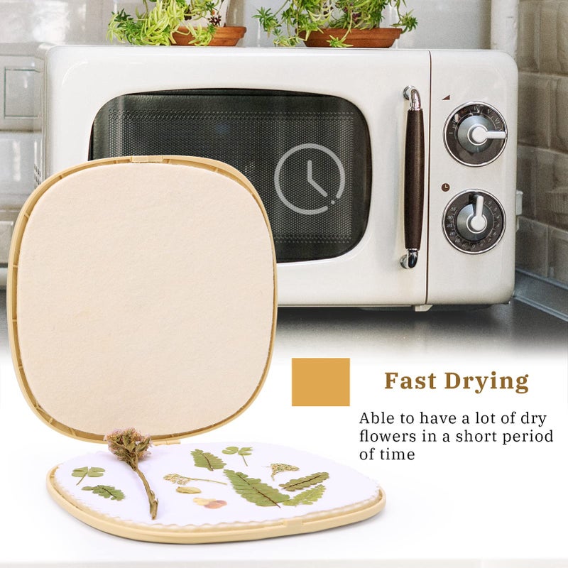 Aboofx Microwave Flower Press Kit 9 Fast Drying  Easy Flower Pressing Kit with ReusableWashable Cloth Vibrant Color Retention for Craft PlantFlowers Preservation Art Gift for Art Craft Lovers - Image 3