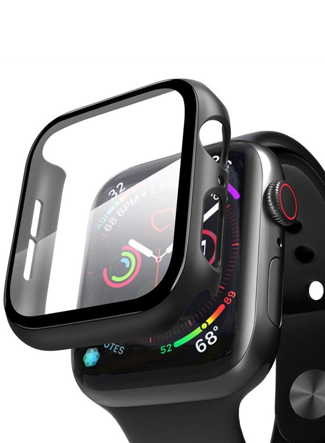 غطاء حماية شاشة من 3 قطع بسطح منحني بدون درزات عالي الجودة ومقاوم للخدش لساعة Apple Watch 7 غطاء شفاف مقاوم للماء - Image 1