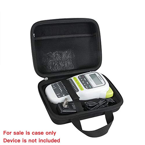 Hermitshell حقيبة سفر صلبة من هيرميتشل EVA لجهاز Brother P-Touch PTH110BP /PTH110 / PTH111 لصنع الملصقات المحمولة بسهولة (أسود) - Image 2