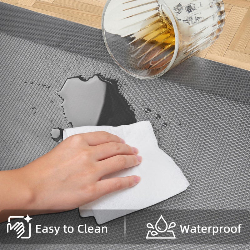 Tyrot Anti Fatigue Kitchen Mats for Floor, Grey 9/10 Extra Thick Cushioned Standing Desk Mat, Comfort Memory Foam Ergonomic Kitchen Rugs and Mats Non-Slip Waterproof for Office, Kitchen, Sink, 20" x 32" - Image 4