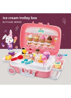 Generic Children Play Doctor Toy Set Play House Simulation Storage Luggage Kitchen Girl Birthday Gift-Color:Dessert Box  - Image 1