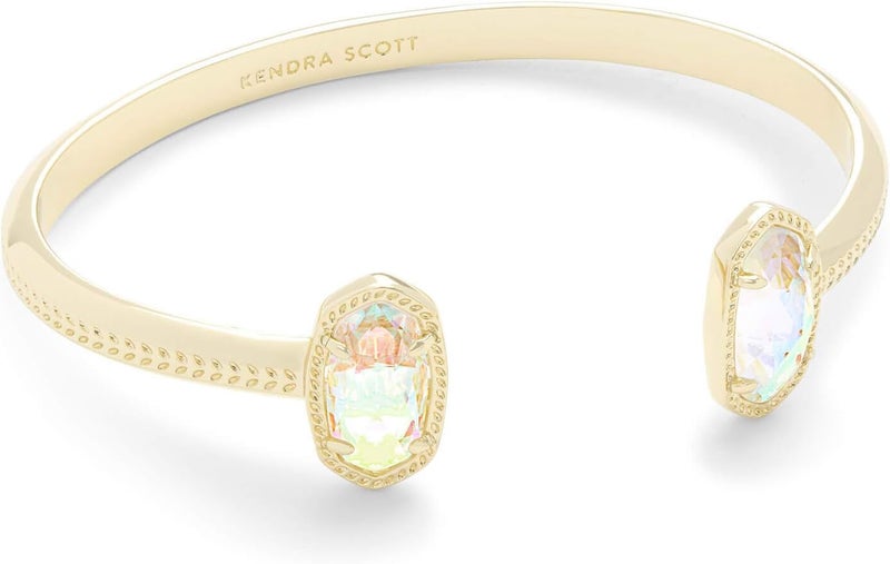 Kendra Scott Elton Cuff Bracelet for Women - Gold with Iridescent Dichroic Glass - Image 1