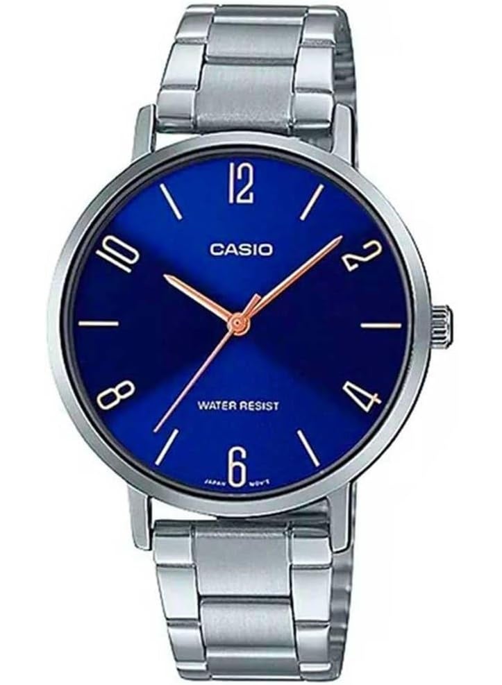 ساعة يد من ستانلس ستيل بعقارب LTP-VT01D-2B2UDF