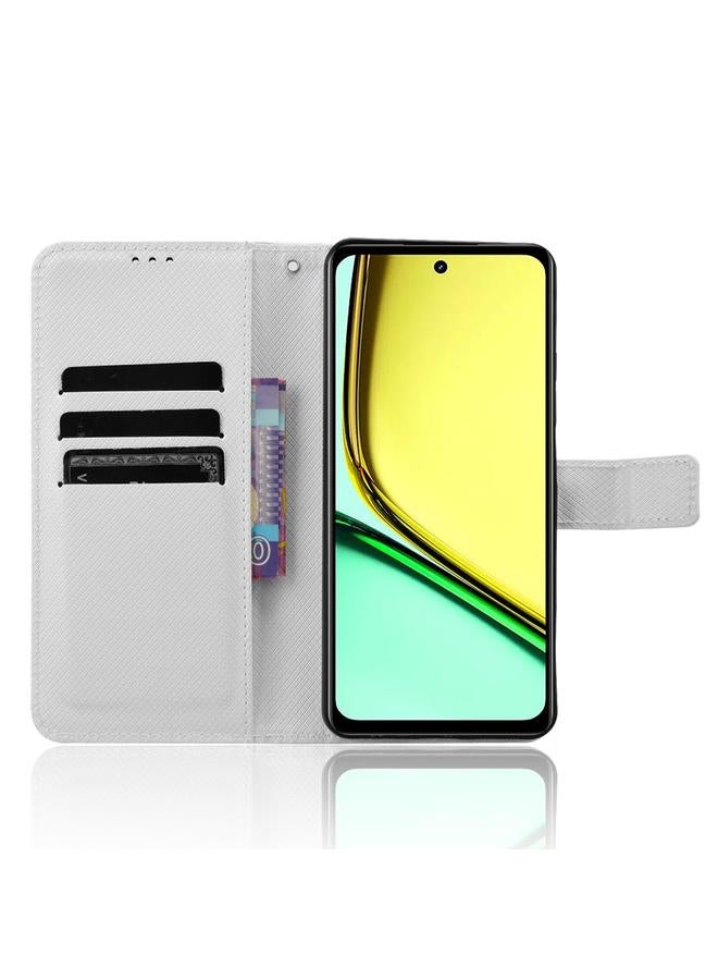 اس-توب جراب هاتف Realme C67 4G مصنوع من الجلد بنسيج ماسي - Image 4