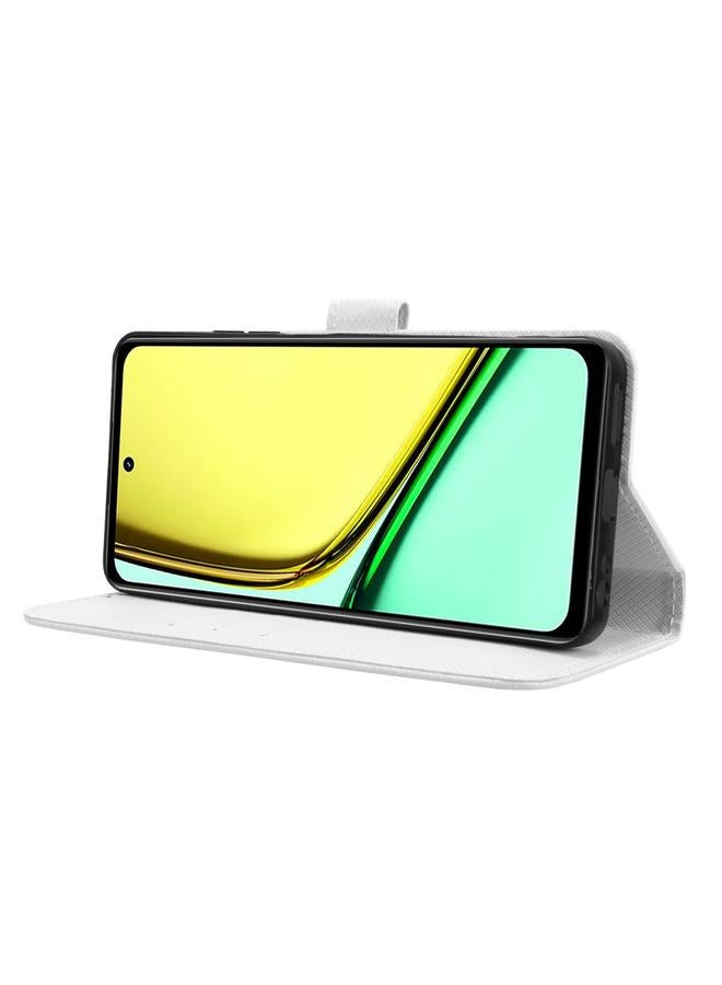 اس-توب جراب هاتف Realme C67 4G مصنوع من الجلد بنسيج ماسي - Image 5