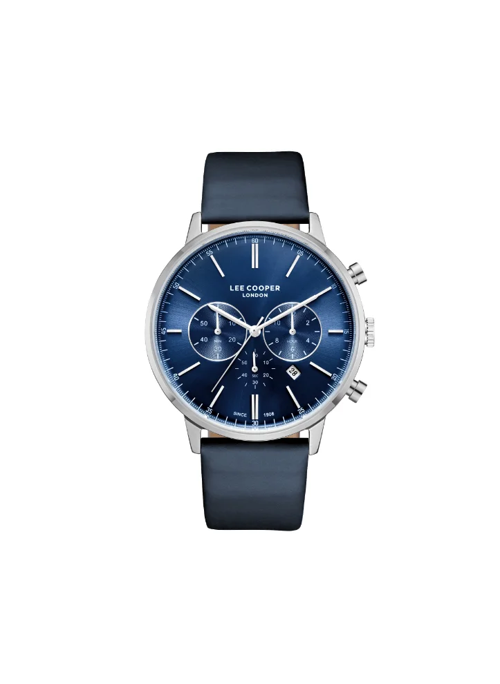 Lee Cooper LEE COOPER LC08043.399 Men's Multi Function Display Watch & Leather Strap Dark Blue