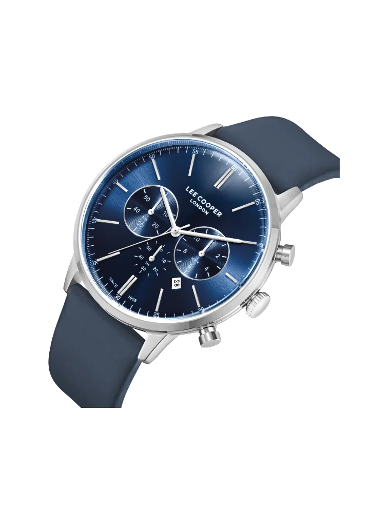 Lee Cooper LEE COOPER LC08043.399 Men's Multi Function Display Watch & Leather Strap Dark Blue