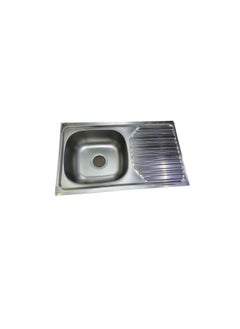 HAR & Unex Stainless Steel Kitchen Sink, size: 75.50x43 cm. with drain fitting Kit  - Image 2