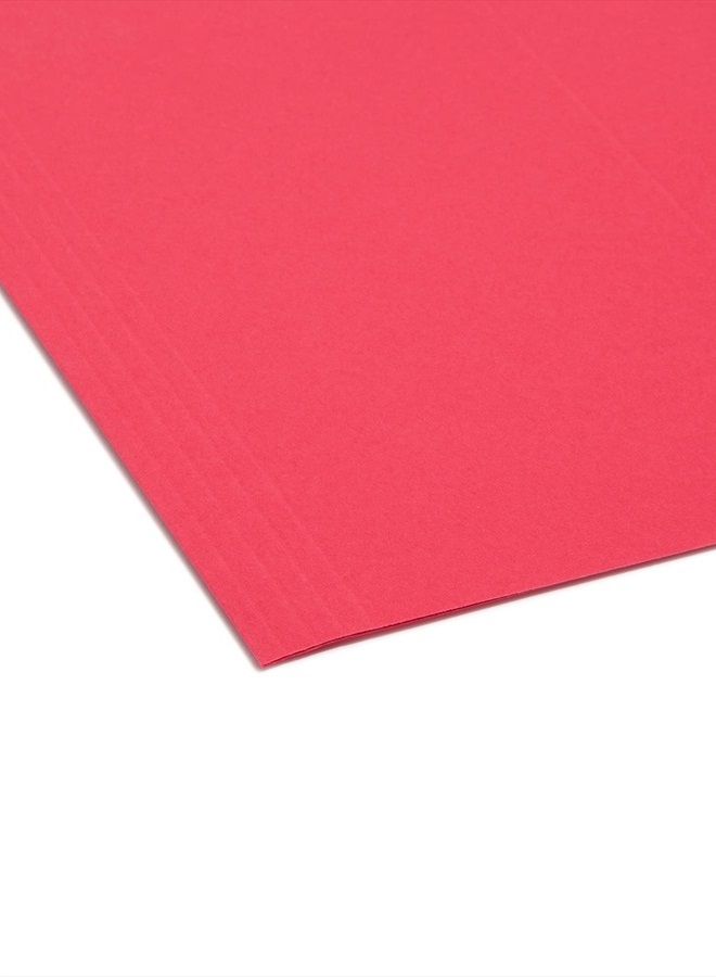 Smead Colored Hanging File Folder with Tab, 1/5-Cut Adjustable Tab, Letter Size, Red, 25 per Box (64067) - Image 4